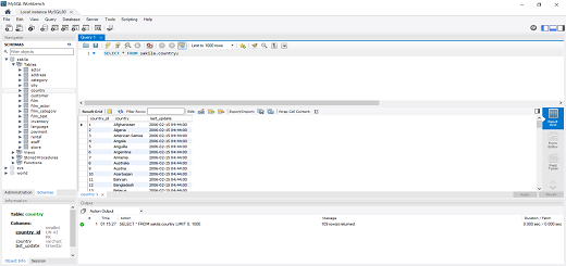 MySQL Community Server MySQL Workbench